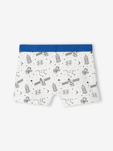 Lot de 5 boxers stretch espace garçon bleu roi 7 - vertbaudet enfant 