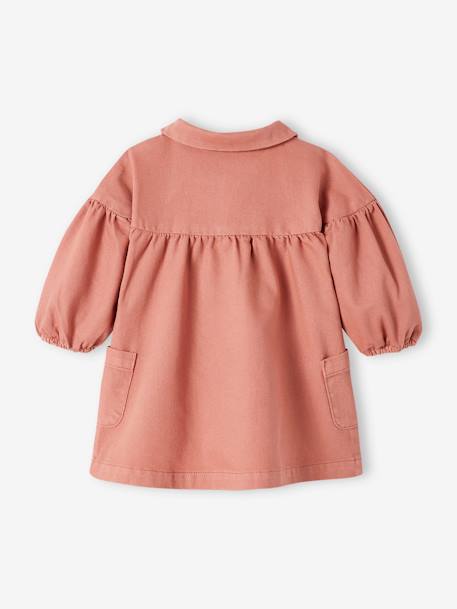 Robe en sergé bébé col claudine rose 3 - vertbaudet enfant 