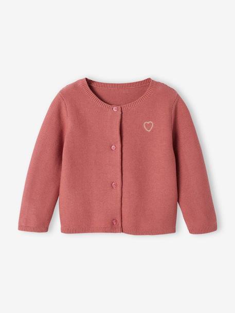 Bébé-Cardigan broderie dorée coeur bébé BASICS