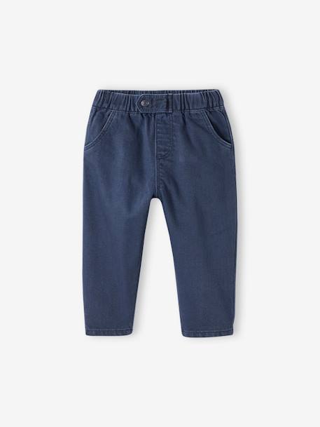 Ensemble bébé sweat en molleton et pantalon en sergé bleu nuit 4 - vertbaudet enfant 