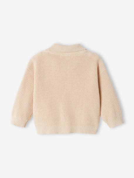 Pull col polo bébé écru 2 - vertbaudet enfant 