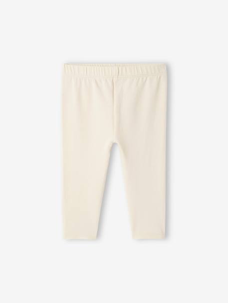 Lot de 2 leggings longs bébé fille BASICS écru+lot marine grisé 2 - vertbaudet enfant 