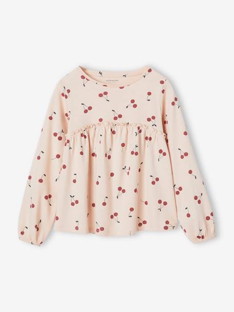 Fille-T-shirt forme blouse imprimé fille