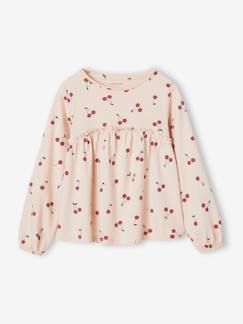 -T-shirt forme blouse imprimé fille