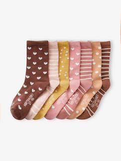 -Lot de 7 paires de chaussettes fille semainier