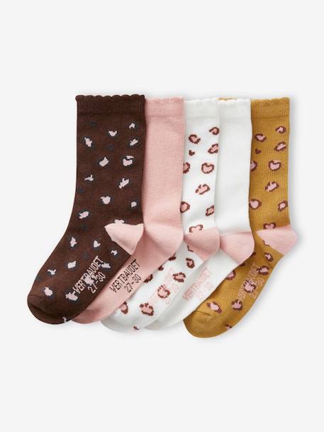 Fille-Sous-vêtement-Chaussettes-Lot de 5 paires de chaussettes "wild" fille