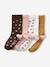 Lot de 5 paires de chaussettes 'wild' fille chocolat 1 - vertbaudet enfant 