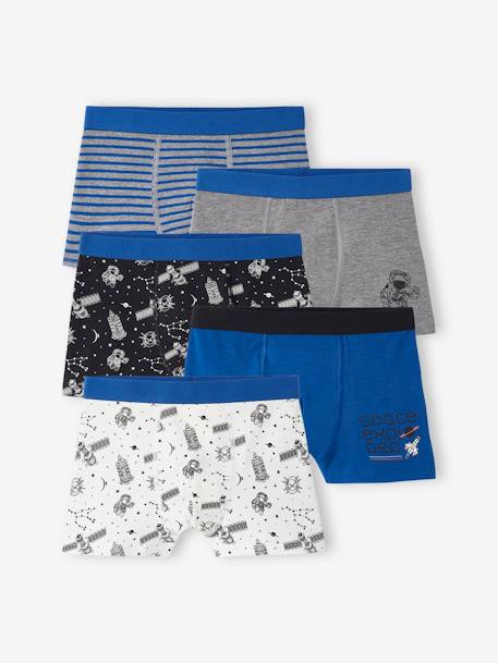 Garçon-Lot de 5 boxers stretch espace garçon