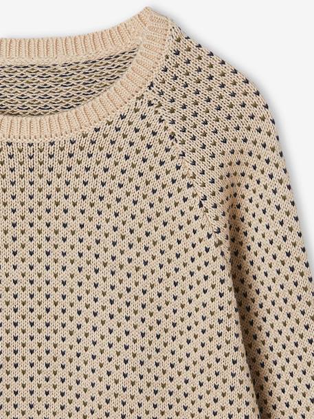 Pull maille fantaisie garçon écru 3 - vertbaudet enfant 