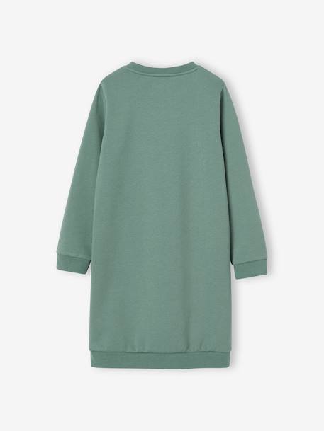 Robe Basics en molleton fille vert émeraude 3 - vertbaudet enfant 