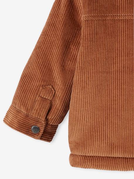 Veste en velours côtelé Bébé doublée fausse fourrure marron 4 - vertbaudet enfant 