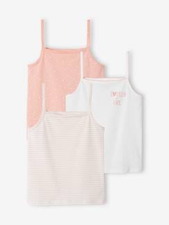 Lot de 3 débardeurs fantaisie fille BASICS  - vertbaudet enfant