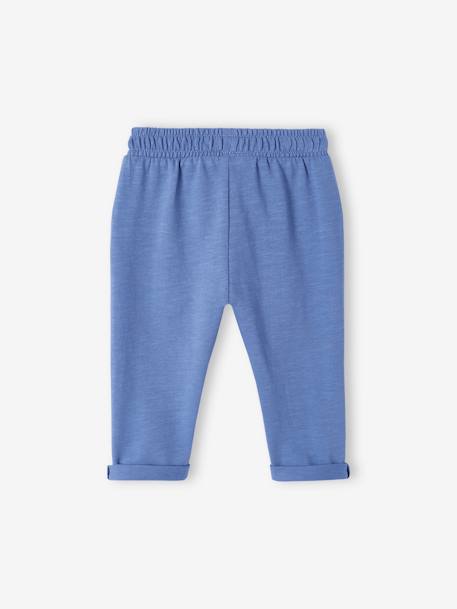 Pantalon molleton bébé garçon uni BASICS beige sable+bleu ardoise+bleu clair+brique+caramel+gris clair chiné+Marine grisé+tilleul foncé 5 - vertbaudet enfant 