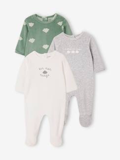 -Lot de 3 dors-bien bébé en velours BASICS