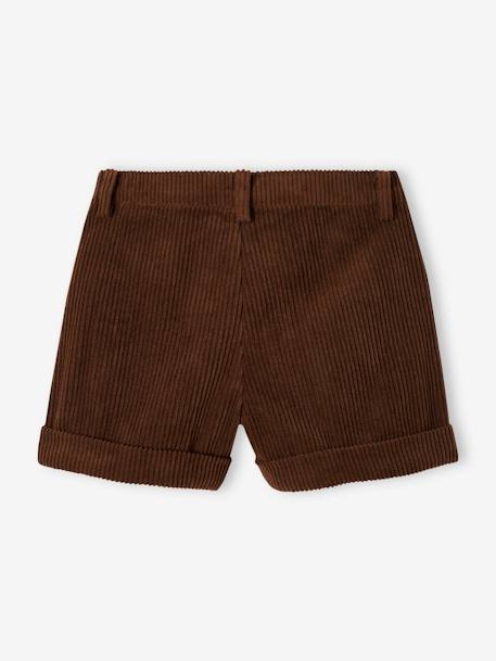 Short en velours côtelé fille noisette 2 - vertbaudet enfant 