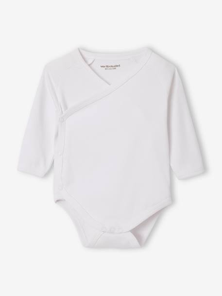 Lot de 5 bodies 'coeur' bébé manches longues ouverture naissance rose poudré 5 - vertbaudet enfant 