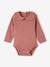 Lot de 2 bodies manches longues bébé en maille pointelle vieux rose 3 - vertbaudet enfant 