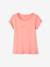 Lot de 3 T-shirts fantaisie manches courtes en maille côtelée fille rose nude 2 - vertbaudet enfant 