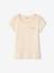 Lot de 3 T-shirts fantaisie manches courtes en maille côtelée fille rose nude 3 - vertbaudet enfant 