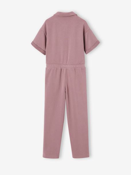 Combinaison en molleton fille manches courtes mauve 4 - vertbaudet enfant 