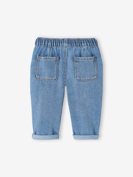 Jean bébé taille élastiquée denim brut+stone 5 - vertbaudet enfant 