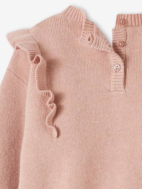 Ensemble bébé tricot pull + legging rose poudré 8 - vertbaudet enfant 