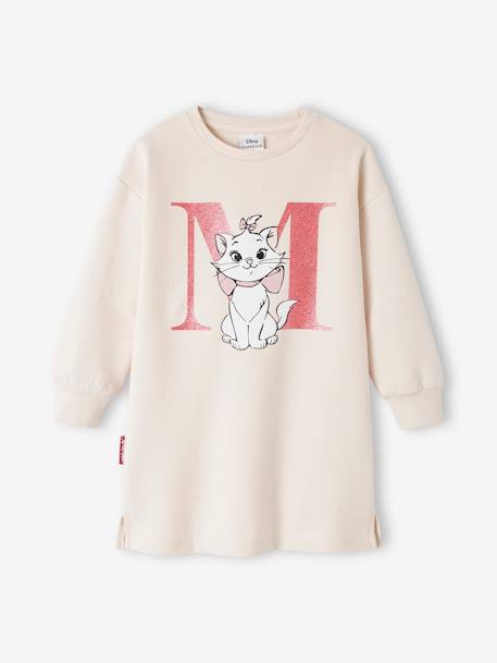 Robe sweat fille Disney® Marie les Aristochats rose pâle 2 - vertbaudet enfant 