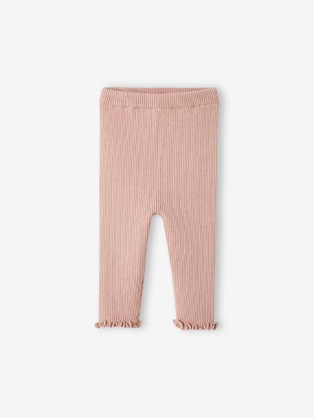 Ensemble bébé tricot pull + legging rose poudré 5 - vertbaudet enfant 