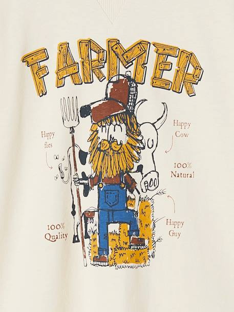 Tee-shirt motif farmer garçon Ecru 3 - vertbaudet enfant 