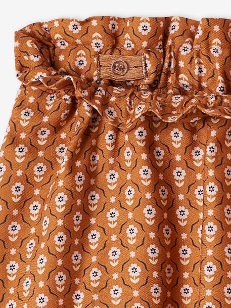 Jupe ample à fleurs fille caramel 3 - vertbaudet enfant 