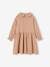 Robe à collerette en gaze de coton fille beige poudré+chocolat 2 - vertbaudet enfant 