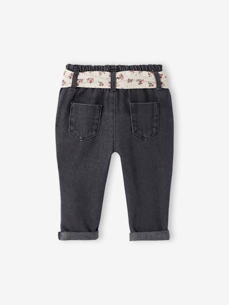 Jean avec ceinture en tissu bébé denim brut+denim gris+denim stone 6 - vertbaudet enfant 