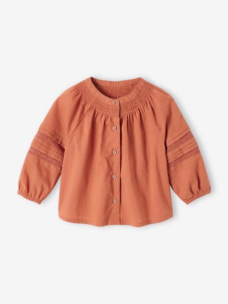 Blouse fantaisie bébé rouille 1 - vertbaudet enfant 