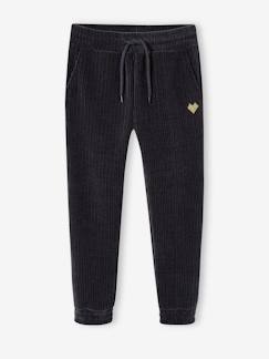 -Pantalon jogging en velours côtelé fille