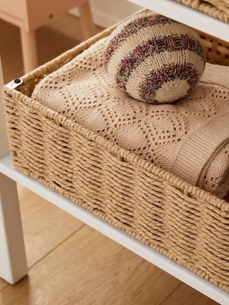 Panier de rangement pour table à langer en corde tressée beige 4 - vertbaudet enfant 