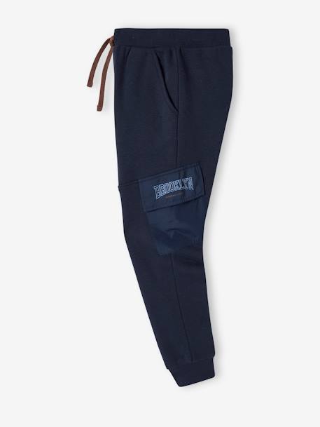 Pantalon jogging avec poches à rabat sport garçon bleu nuit+vert 2 - vertbaudet enfant 