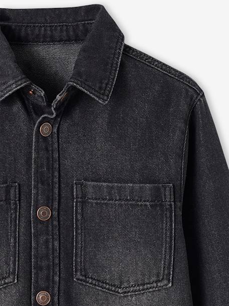 Chemise en jean garçon personnalisable denim black+denim bleached+stone 6 - vertbaudet enfant 