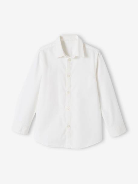 Chemise Oxford garçon blanc+bleu ciel 1 - vertbaudet enfant 