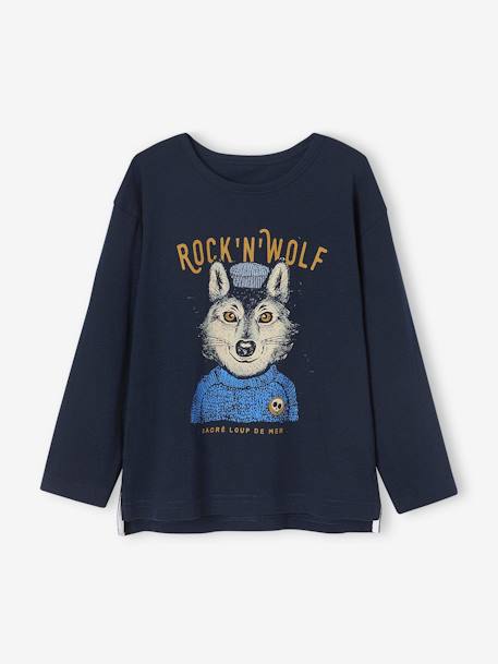 Tee-shirt motif loup de mer garçon marine 2 - vertbaudet enfant 