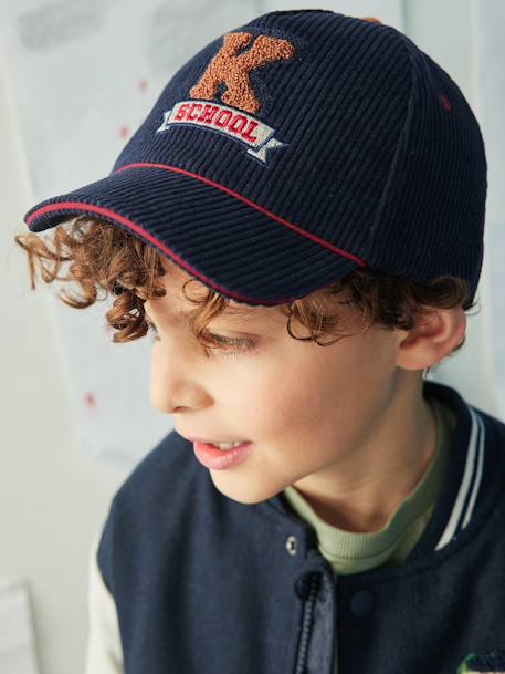 Casquette chaude en velours garçon  - vertbaudet enfant