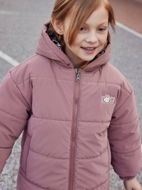 Parka à capuche réversible effet métallisé ou doudoune fille argent 3 - vertbaudet enfant 