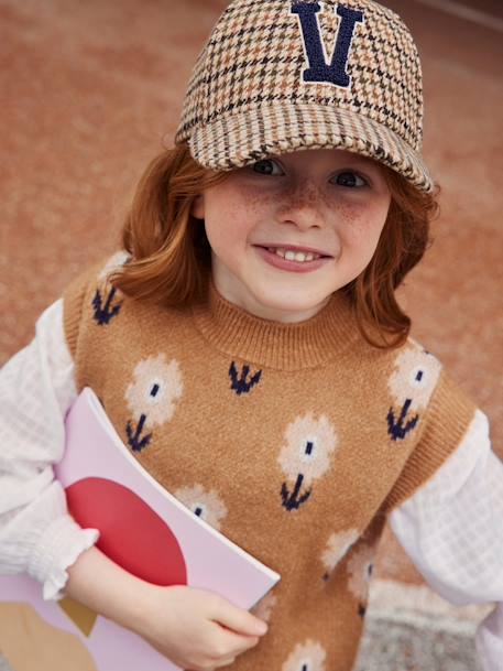 Casquette chaude à carreaux fille  - vertbaudet enfant