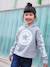 Sweat à capuche Chuck Patch Cropped Hoodie CONVERSE gris+rose 2 - vertbaudet enfant 