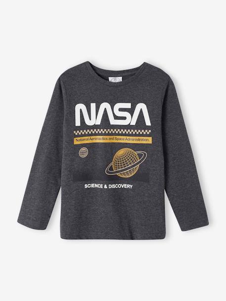 T-shirt manches longues NASA® garçon GRIS FONCE CHINE 1 - vertbaudet enfant 