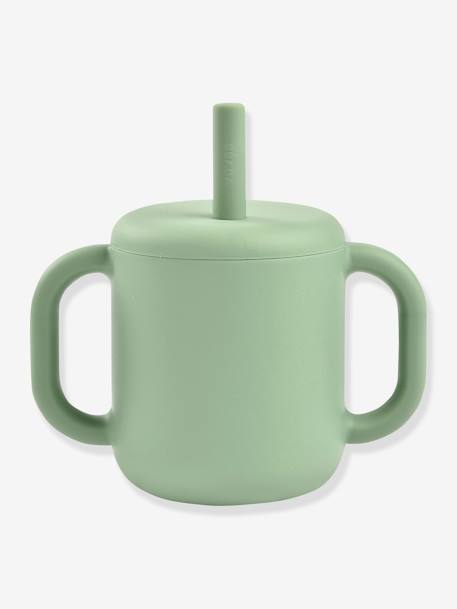 Tasse paille silicone BÉABA sage green 3 - vertbaudet enfant 