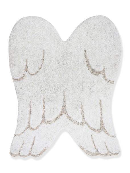 Tapis coton Lavable Mini Ailes D'ange - LORENA CANALS blanc 3 - vertbaudet enfant 