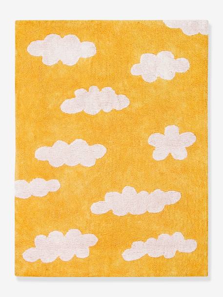 Tapis coton Lavable Motif Nuage - LORENA CANALS moutarde 1 - vertbaudet enfant 