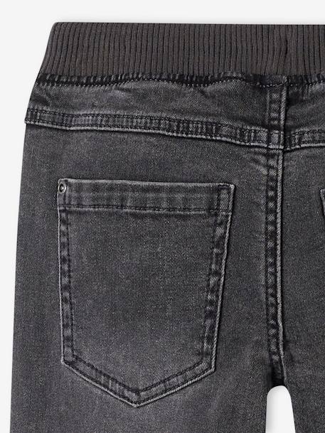 Jean indestructible droit relax garçon facile à enfiler denim gris+stone 5 - vertbaudet enfant 