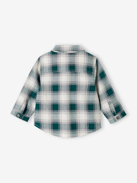 Chemise flanelle bébé à carreaux carreaux vert+marine 3 - vertbaudet enfant 