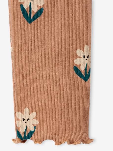 Legging imprimé en maille côtelée fille marine+noisette+rose pâle+vert de gris 9 - vertbaudet enfant 